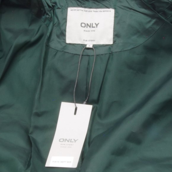 NEW! Scandinavian Pearlized Quilted ONLY Puffer Jacket/ Coat Dark Forest Green,S - Picture 14 of 16